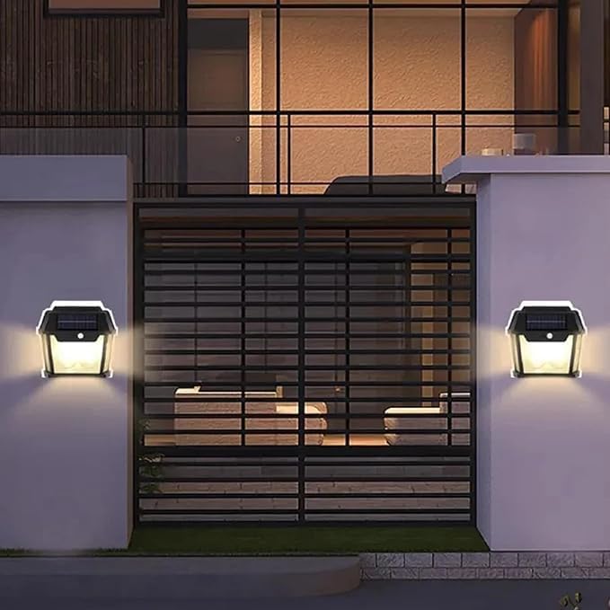 Solar Wall Lights 2023 | Modern LED Wall Sconces with Motion Sensor & Dusk-to-Dawn Features Nawazia