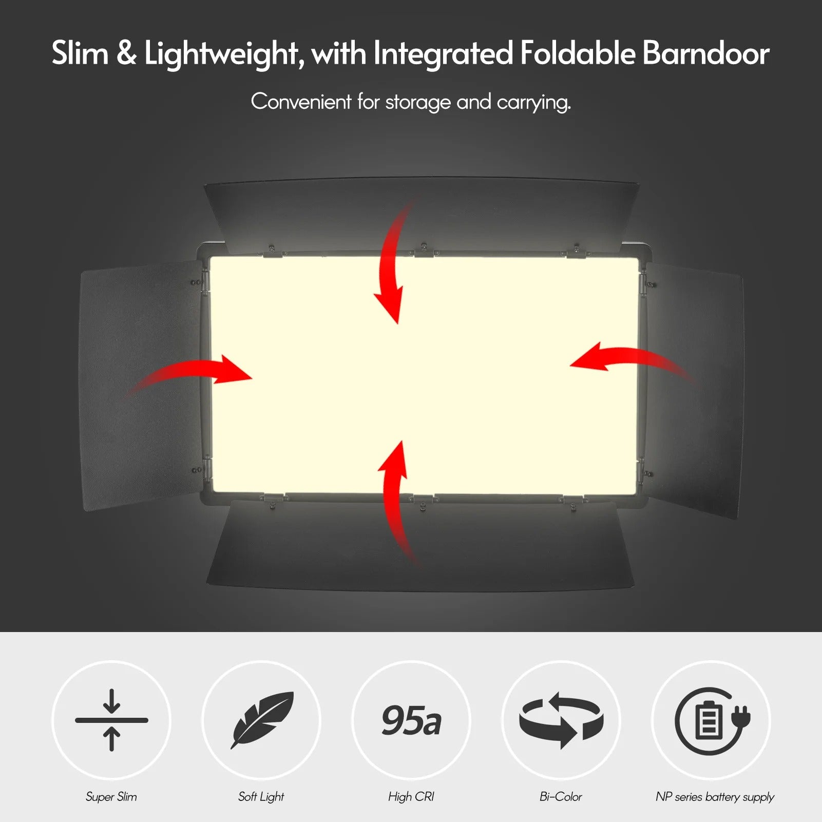 LED-800 LED Video Light | Professional Photography Light Panel for Studio and On-Location Shooting Nawazia