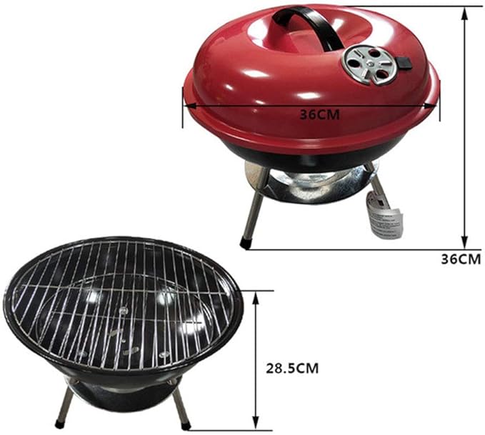 Large Charcoal Barbecue with Wheels | Stainless Steel Grill for Outdoor Family BBQ Parties | Durable & Portable Design Nawazia