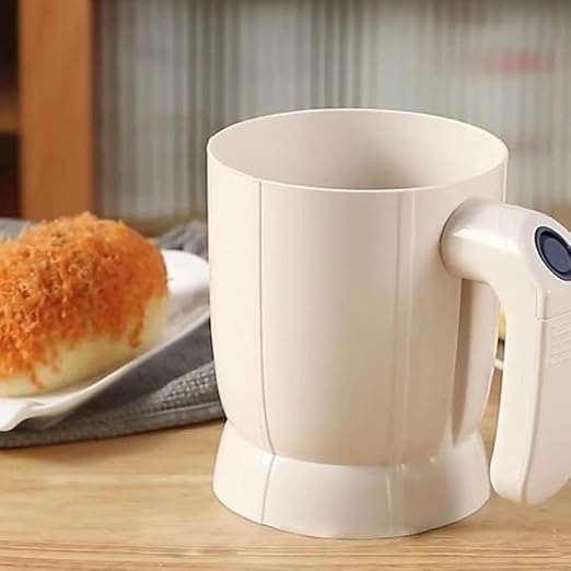 Electric Flour Sifter – Battery-Operated Steel Mesh Sieve for Easy Baking & Pastry Making Nawazia