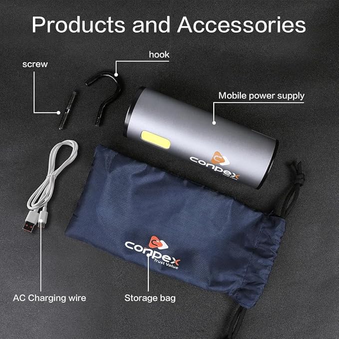 Multi-Functional Portable Power Supply | USB Rechargeable 12W Emergency Light for Camping & Tents Nawazia