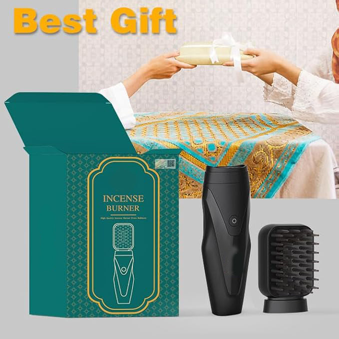 Electric Comb Incense Burner | Black Oud Arabic Hair Bakhoor Comb for Aromatic Styling Nawazia