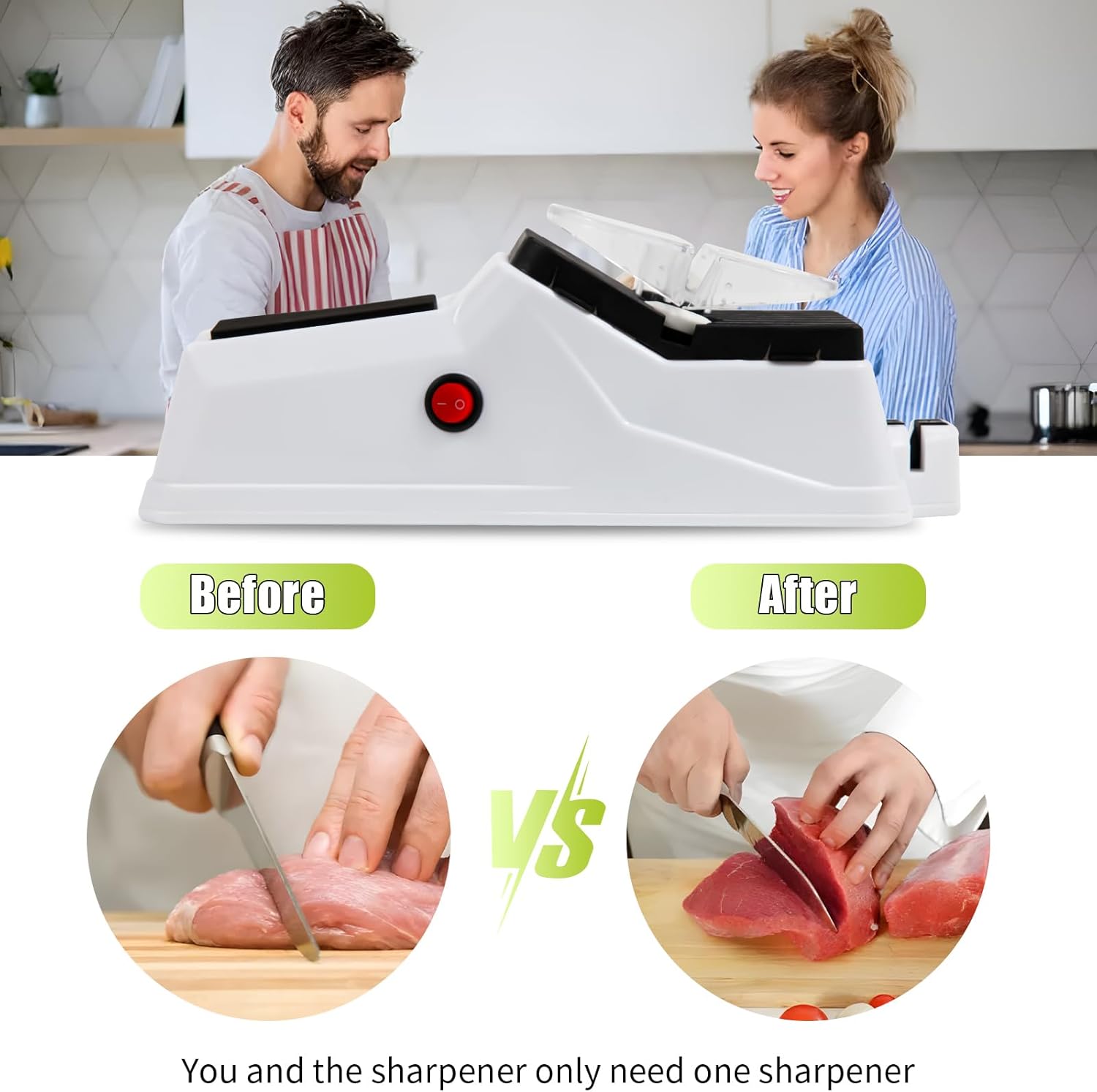 Premium Electric Knife Sharpener – Durable USB-Powered Sharpener for Safe and Stylish Knife Maintenance Nawazia