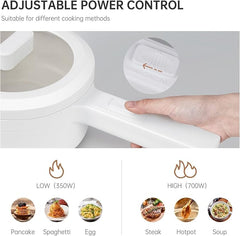800W Mini Electric Cooker | Portable Hot Pot with Safety Features | Ideal for Travelers & Home Cooks | Multipurpose Cooking Solution | Compact & Efficient Design Nawazia