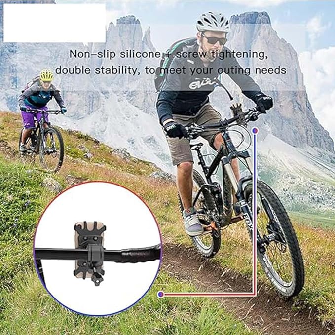C66 Bike & Motorcycle Phone Holder | 360° Adjustable Mount for iPhone, Samsung, Huawei, and More Nawazia
