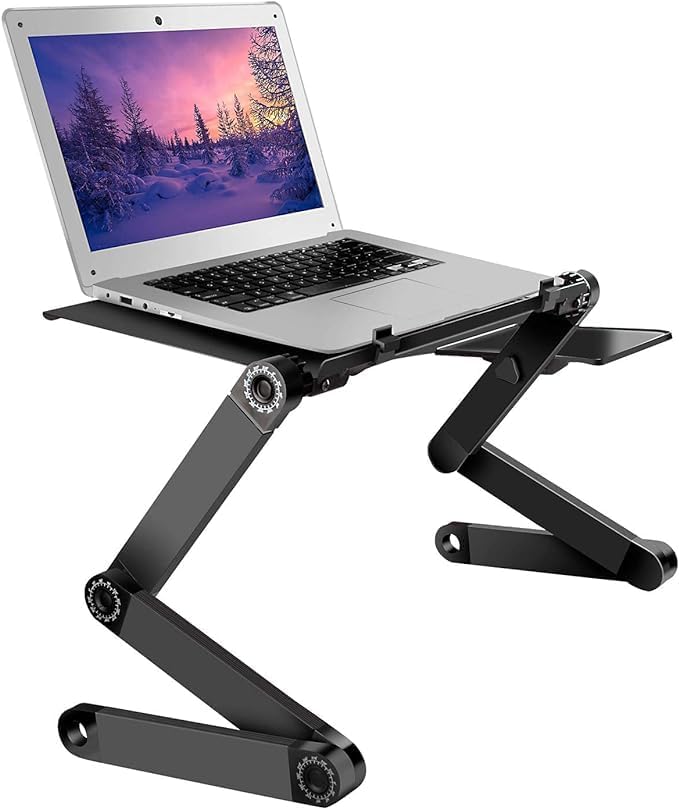 Adjustable Aluminum Laptop Desk | Portable Folding Stand for Laptops & Tablets Nawazia