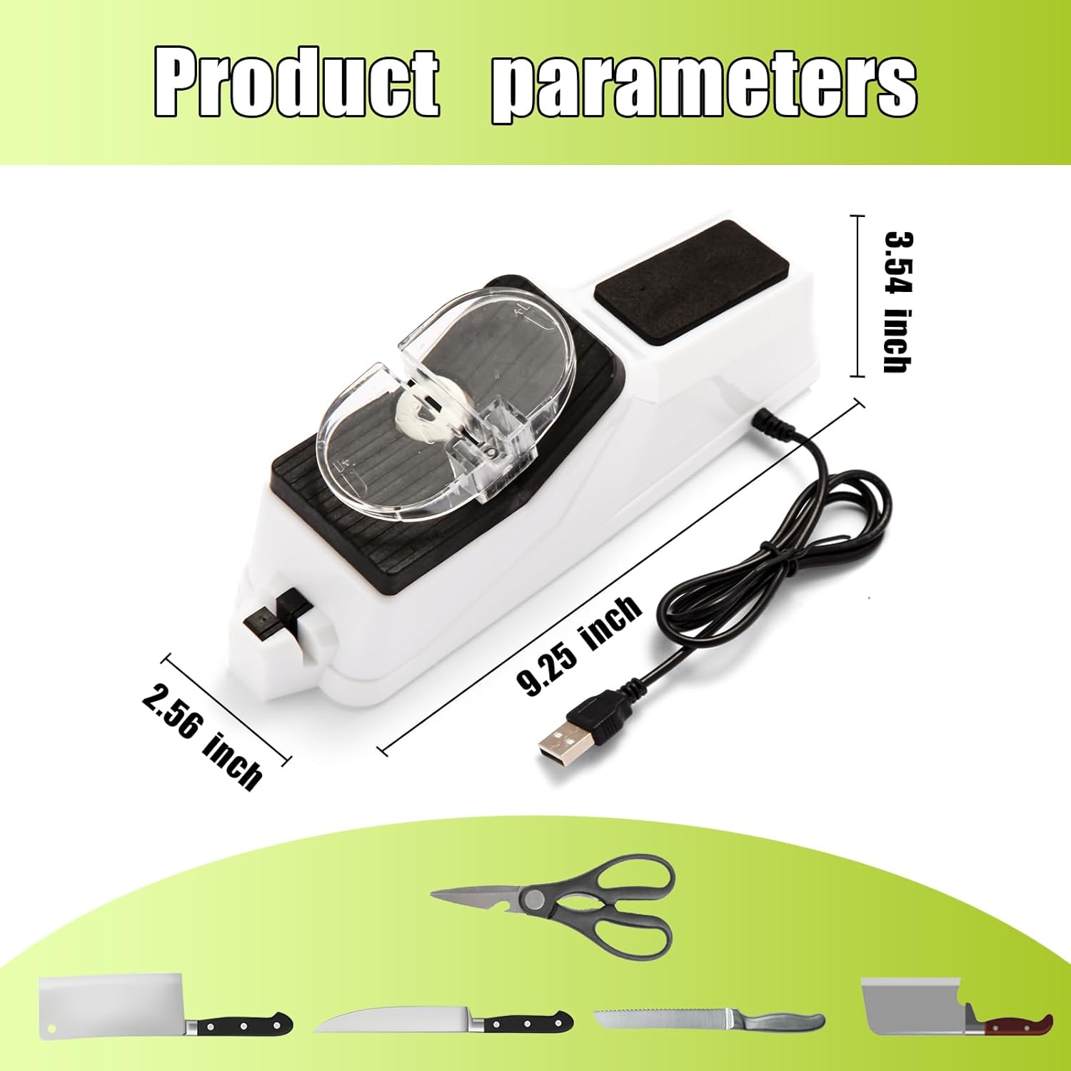 Premium Electric Knife Sharpener – Durable USB-Powered Sharpener for Safe and Stylish Knife Maintenance Nawazia