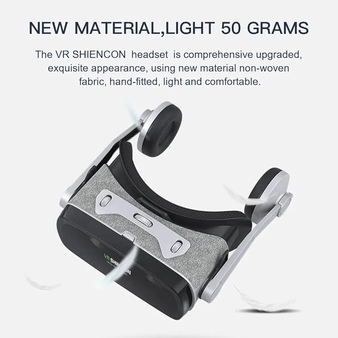 3D Glasses Virtual Reality Helmet – Immersive VR Goggles for iPhone & Android Smartphones | Adjustable Headset for Gaming & 3D Movies Nawazia