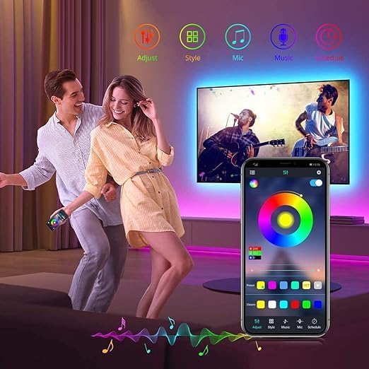 5m Bluetooth LED Strip with USB RGB TV Backlight | App Control & Music Sync Nawazia