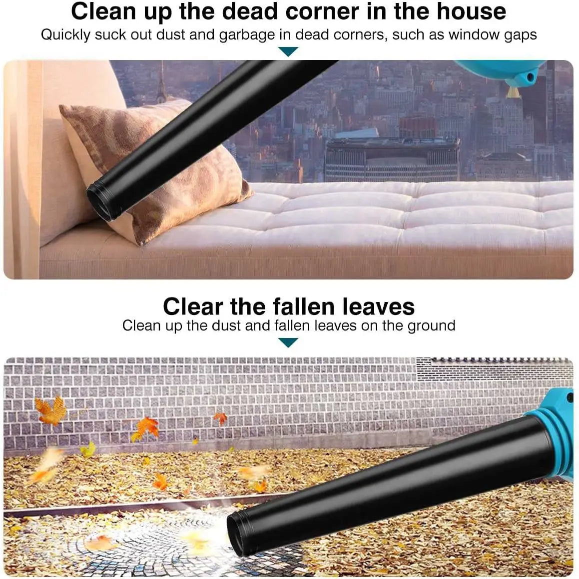 Cordless Leaf Blower | 21V 2-in-1 Blower Vacuum | Lightweight, Battery-Powered Handheld Air Blower for Leaves, Debris, and Dust Removal Nawazia