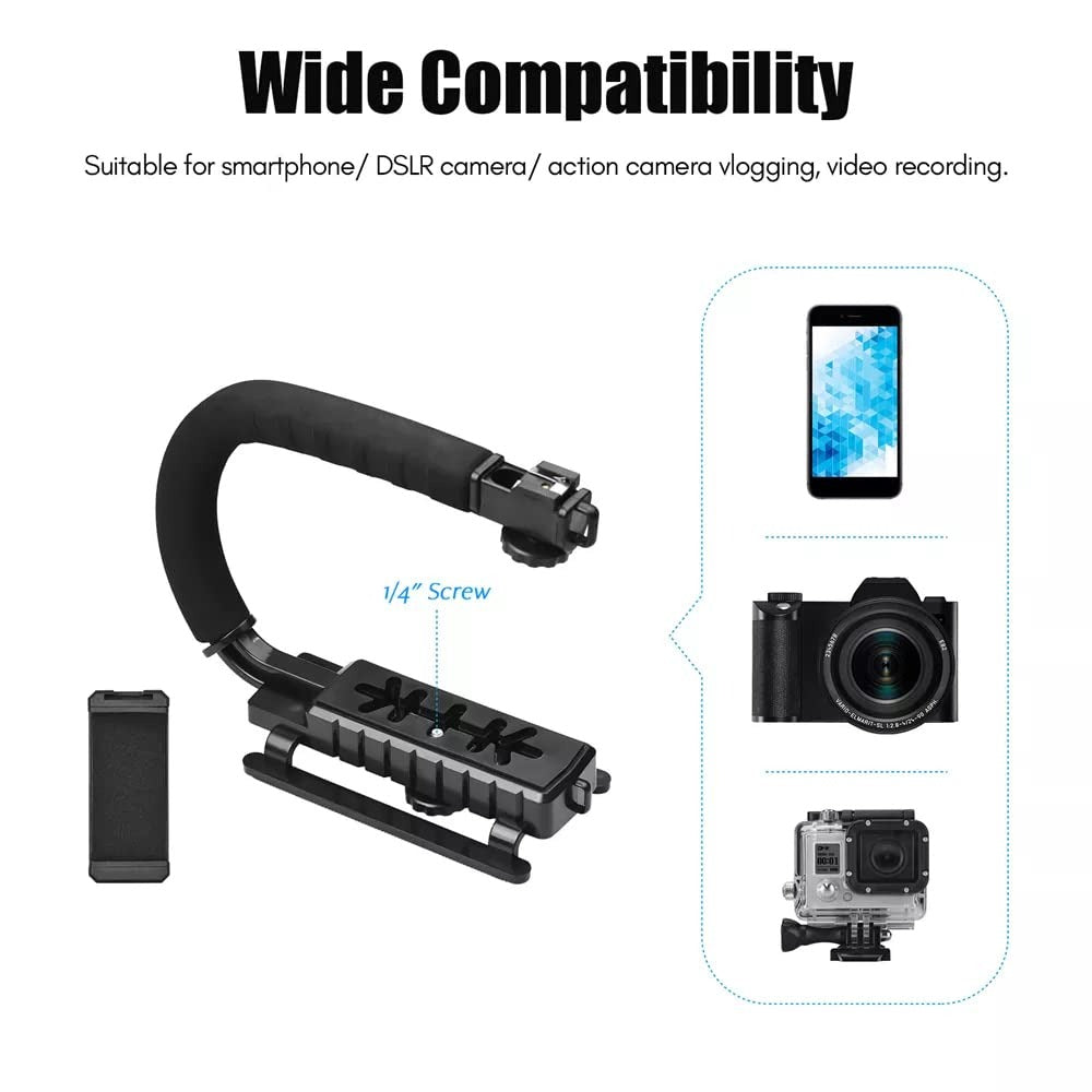 AY-49U U-Shaped Video Making Stabilizer Kit | Handheld Camera Gimbal for Smooth Filmmaking Nawazia