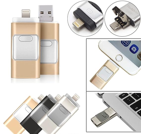 Flash Drive USB Memory Stick U Disk 3-in-1 for Android/iOS Devices – Portable Data Solution Nawazia