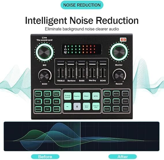 V9 Audio Mixer – Multi-Channel Sound Board with Voice Changer & Effects for Gaming, Streaming, and Podcasting Nawazia