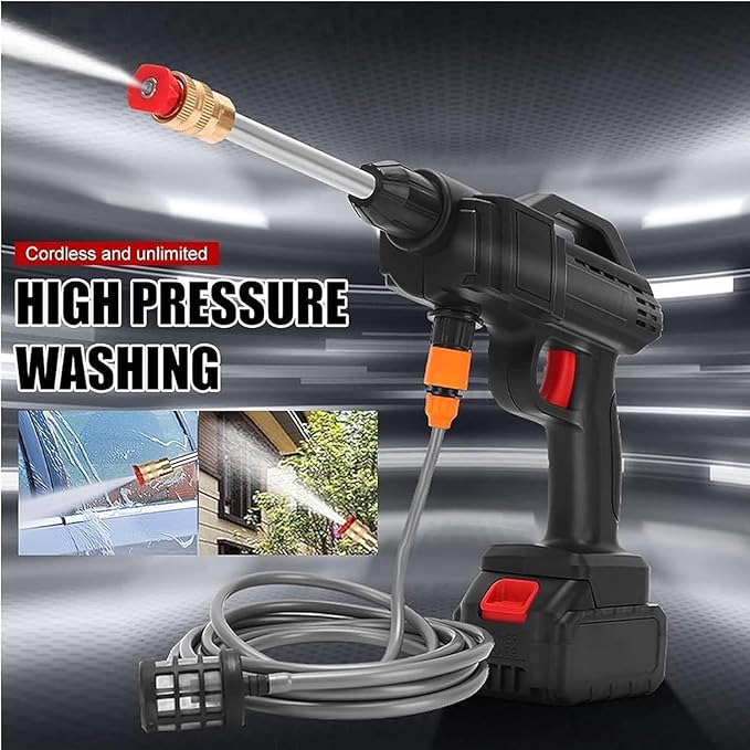 Hydrowasher - Ez Jet Cordless Power Washer | 6-in-1 Wireless High-Pressure Water Gun for Cars, Patios & More Nawazia