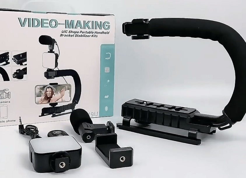 AY-49U U-Shaped Video Making Stabilizer Kit | Handheld Camera Gimbal for Smooth Filmmaking Nawazia