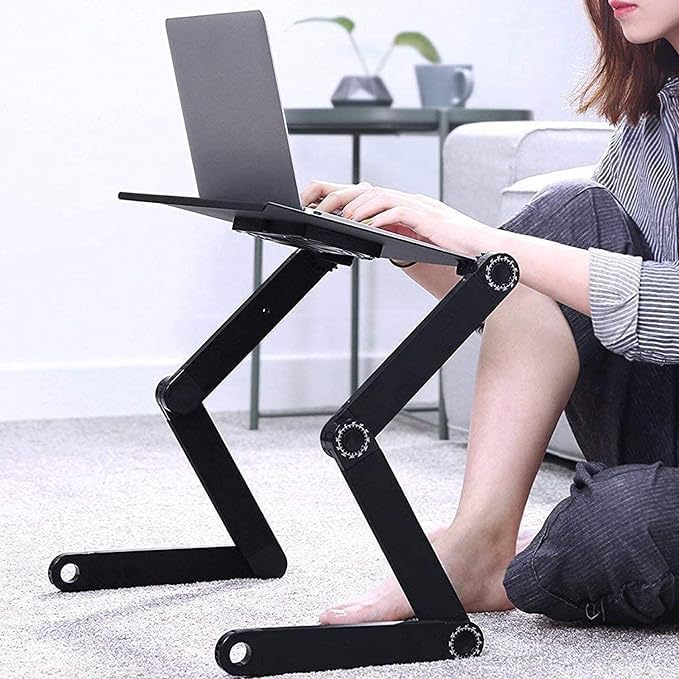 Adjustable Aluminum Laptop Desk | Portable Folding Stand for Laptops & Tablets Nawazia