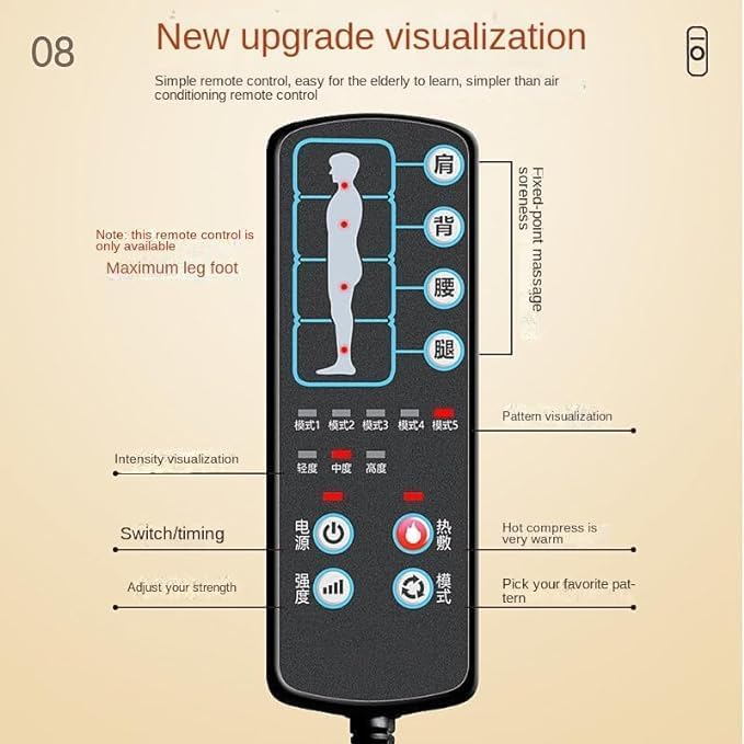 Infrared Heating Massager Cushion | Therapeutic Warmth & Vibrations for Full-Body Comfort Nawazia