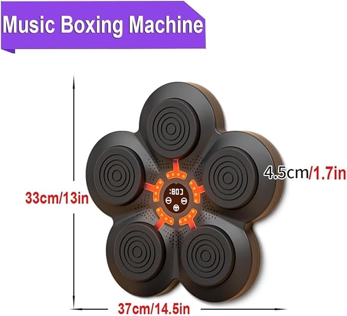 Music Boxing Machine – Electronic Smart Focus & Agility Training | Digital Boxing Target | Wall-Mounted Boxing Pad Nawazia