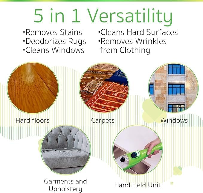 X5 Mop 5-in-1 Handheld Steam Cleaner | Powerful Home Cleaning with 11 Accessories Nawazia