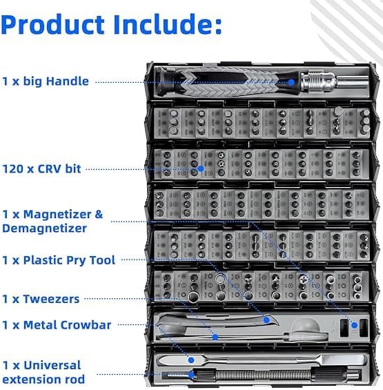 Mini Magnetic Screwdriver Set – Portable Cylinder Tool Kit for DIY Repairs of Glasses, Phones, Laptops, and Electronics Nawazia