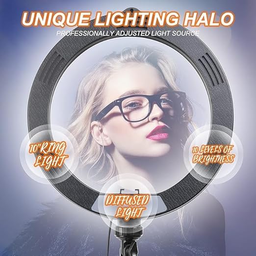 Beauty Live Light – Dimmable Selfie Ring Light & Extendable Tripod for Professional Makeup & Streaming Nawazia