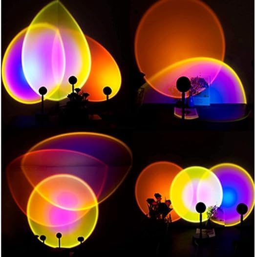 180° Rotatable USB Rechargeable Sunset Light Projector | Relaxing LED Night Light for Kids & Adults Nawazia