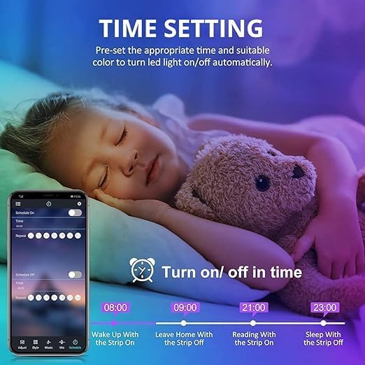 5m Bluetooth LED Strip with USB RGB TV Backlight | App Control & Music Sync Nawazia