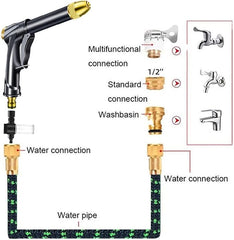 High-Pressure Expandable Garden Water Hose – 30 Meters Flexible Magic Hose with Sesame Granules, Perfect for Gardening, Farm Irrigation, and Car Washing