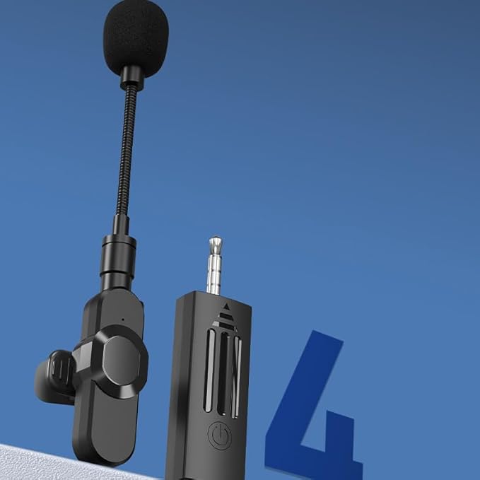 K35D Wireless Microphone – Plug & Play Mini Collar Mic for Vlogging, Streaming & Game Shooting (3.5mm AUX) Nawazia