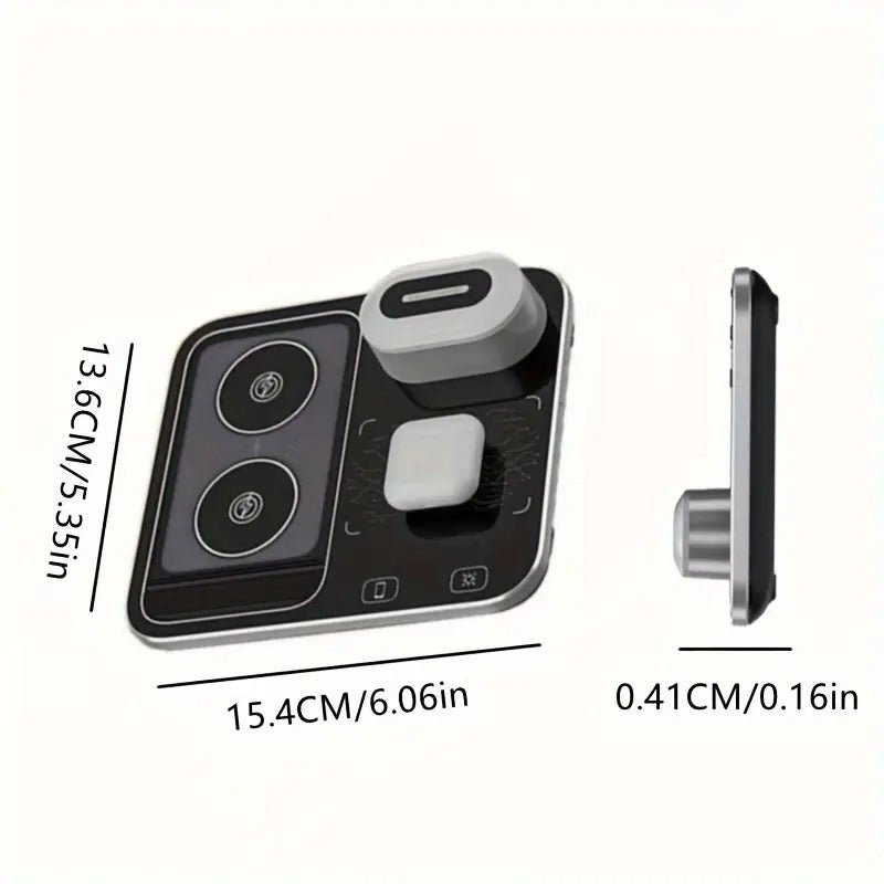 R12 Desktop Wireless Charger – 4-in-1 RGB Light Charging Station with Automatic Lifting Nawazia