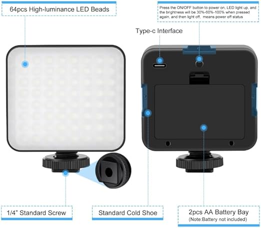 4-in-1 Vlogging LED Selfie Kit – LED Light, Microphone, Tripod & Cold Shoe for Smartphones Nawazia
