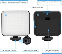 4-in-1 Vlogging LED Selfie Kit – LED Light, Microphone, Tripod & Cold Shoe for Smartphones